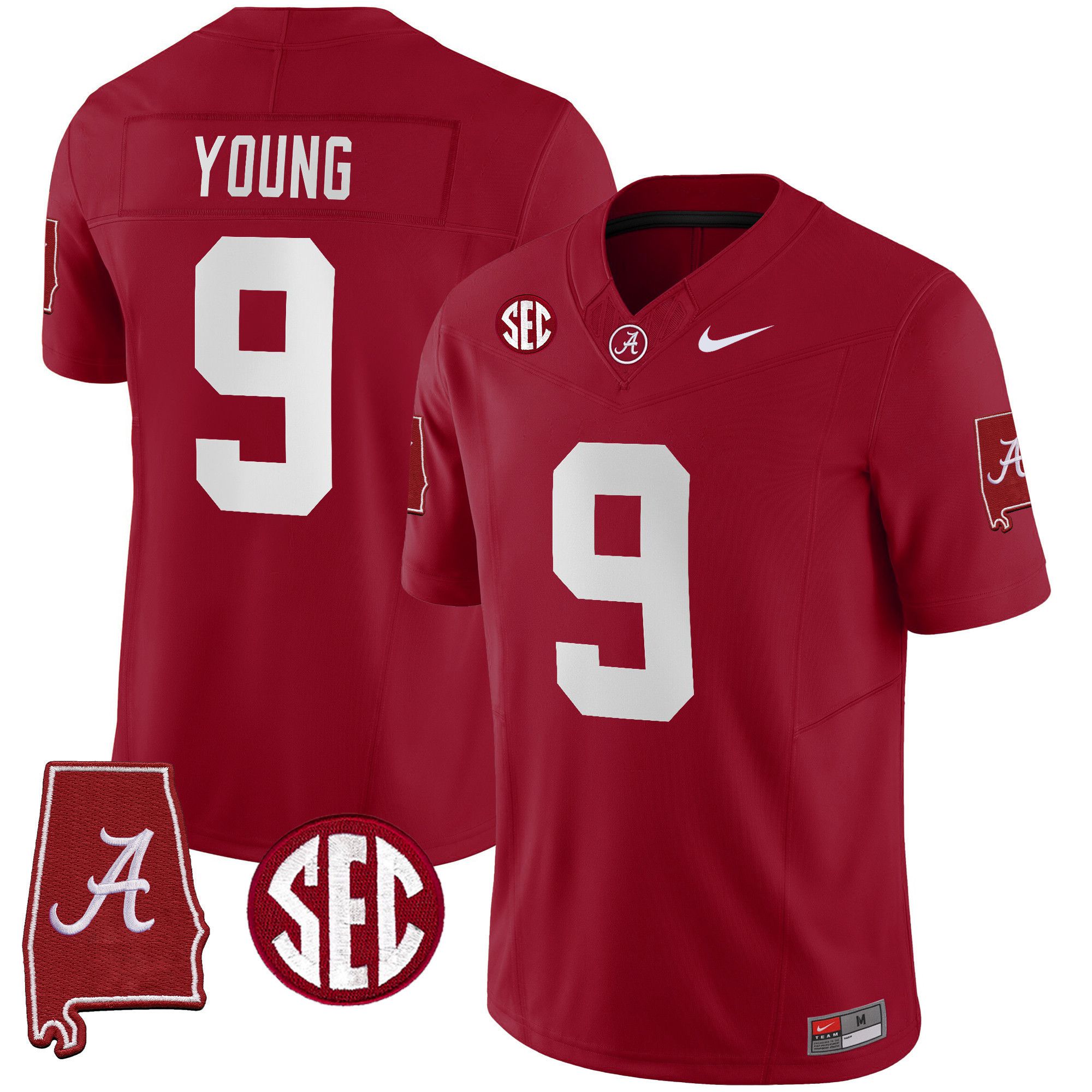 Men Alabama Crimson Tide #9 Young Red 2024 Nike Vapor Limited NCAA Jersey style 1->indianapolis colts->NFL Jersey